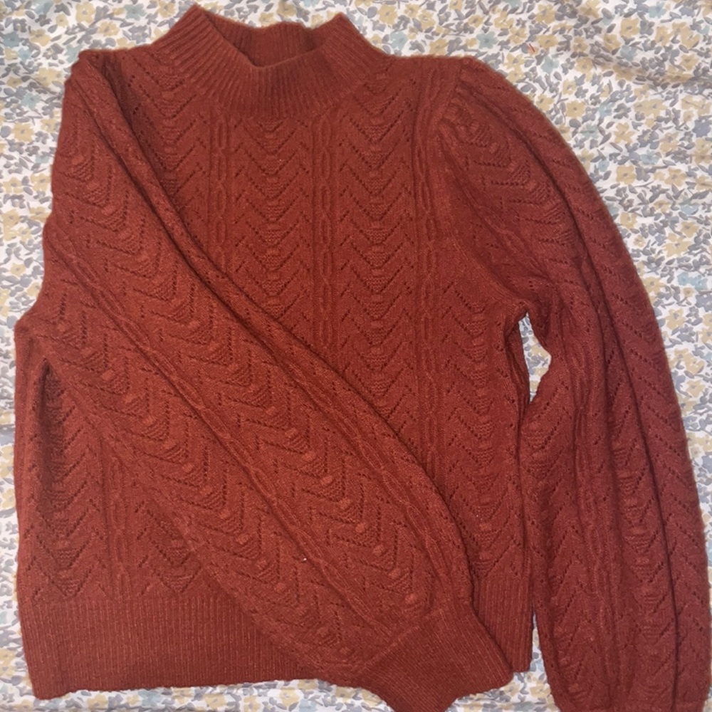 Lucy Paris Pointelle Balloon Sleeve Sweater Jumper XL